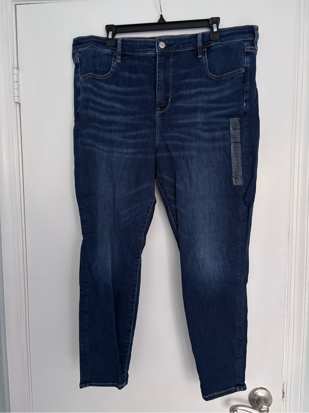American Eagle Women’s Hi-Rise Jegging Jeans Dark Blue Wash, Size 20 Short